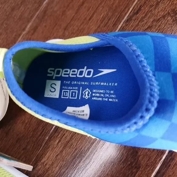 Speedo Splash and Sun Bootie Junior Kids S (13-1) Electra Blue Lightweight Beach - Picture 3 of 8